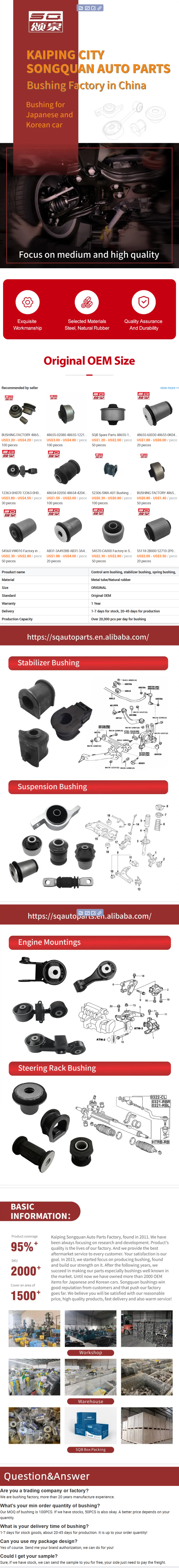 Bucha do braço de controle MB-430200